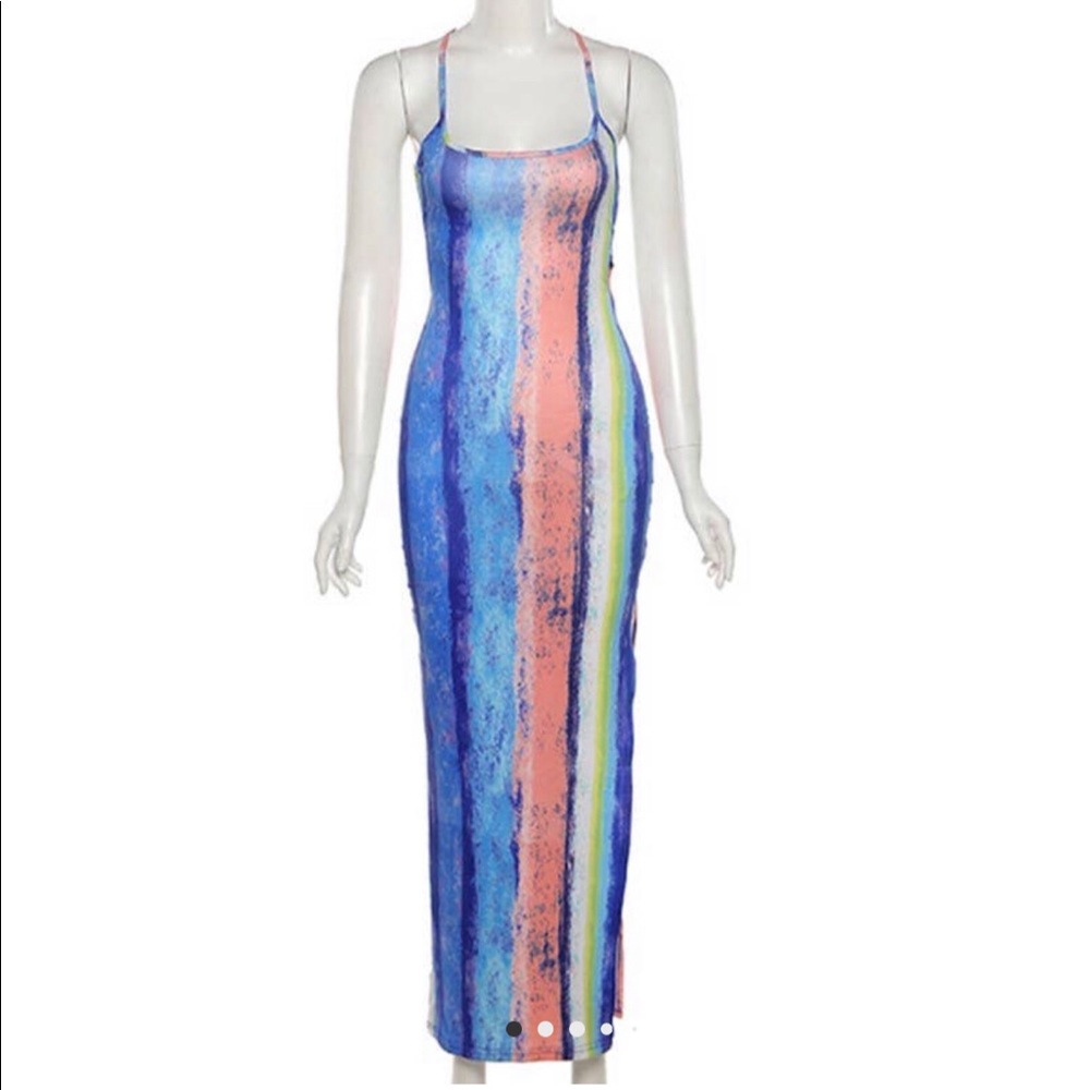 Tie dye sling dress